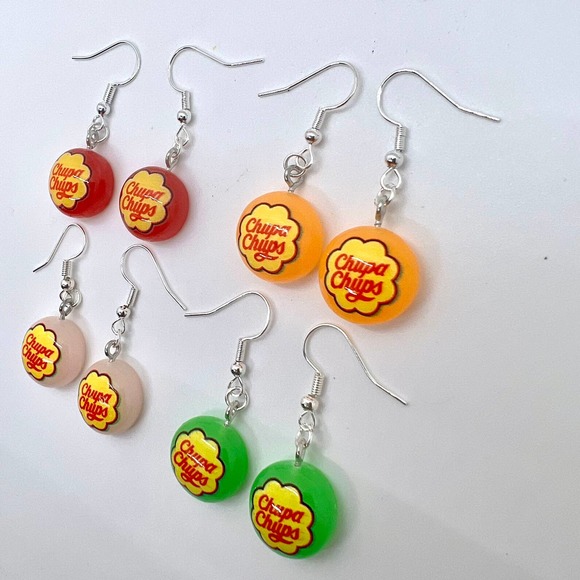 Chupa Chups Earrings - Candy Earrings - Halloween Earrings - Costume Earrings - Picture 2 of 10